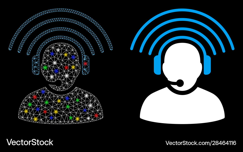 Flare mesh network operator radio signal icon Flare mesh network operator radio signal icon vector image