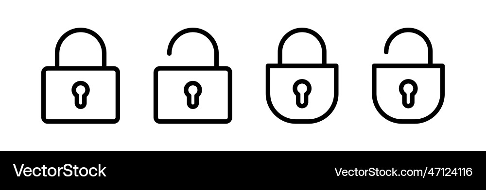Lock icon padlock encryption security Lock icon padlock encryption security vector image