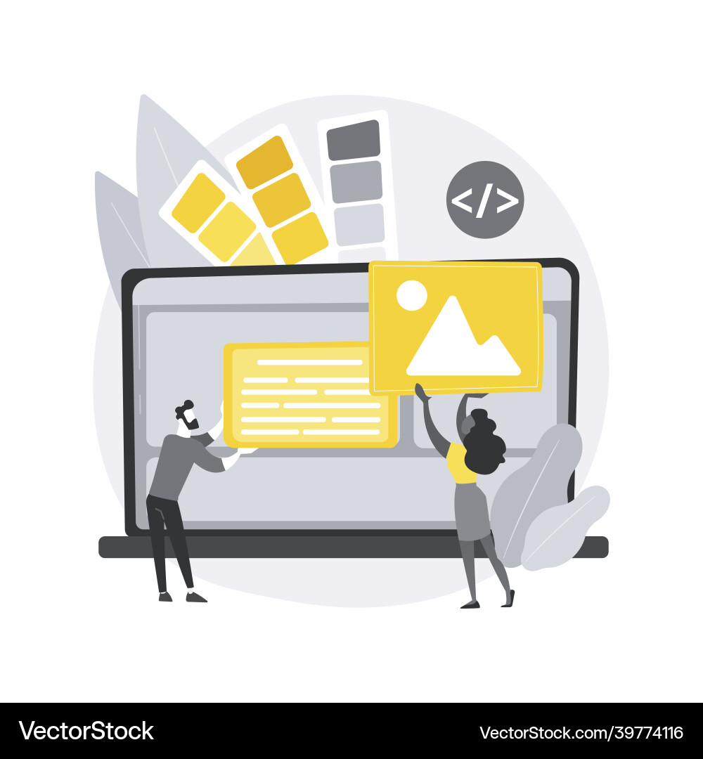 Low code development abstract concept Low code development abstract concept vector image