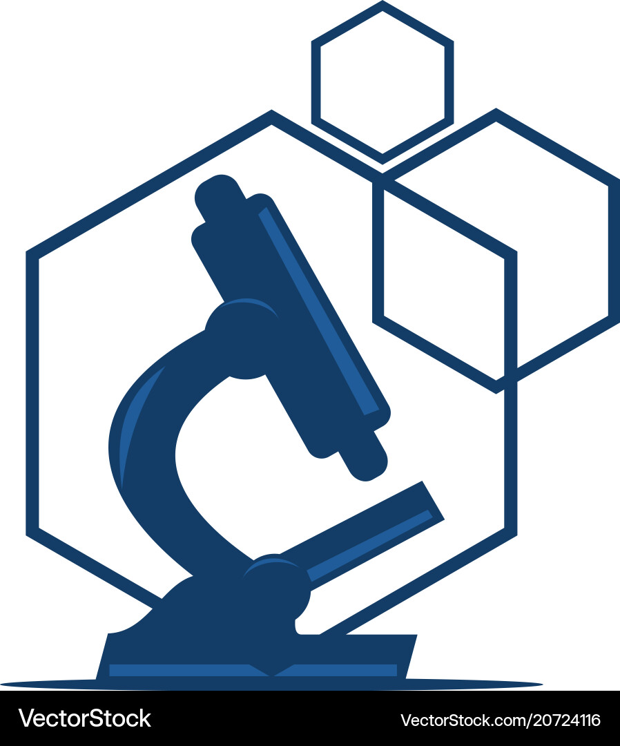 Microscope and flask Microscope and flask vector image