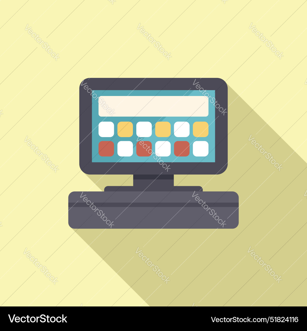 Modern pos terminal with blank screen accepting Modern pos terminal with blank screen accepting vector image