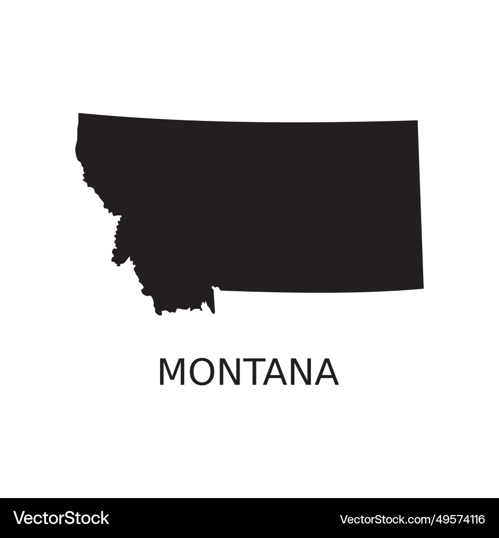 Montana Map Outline Vector Image