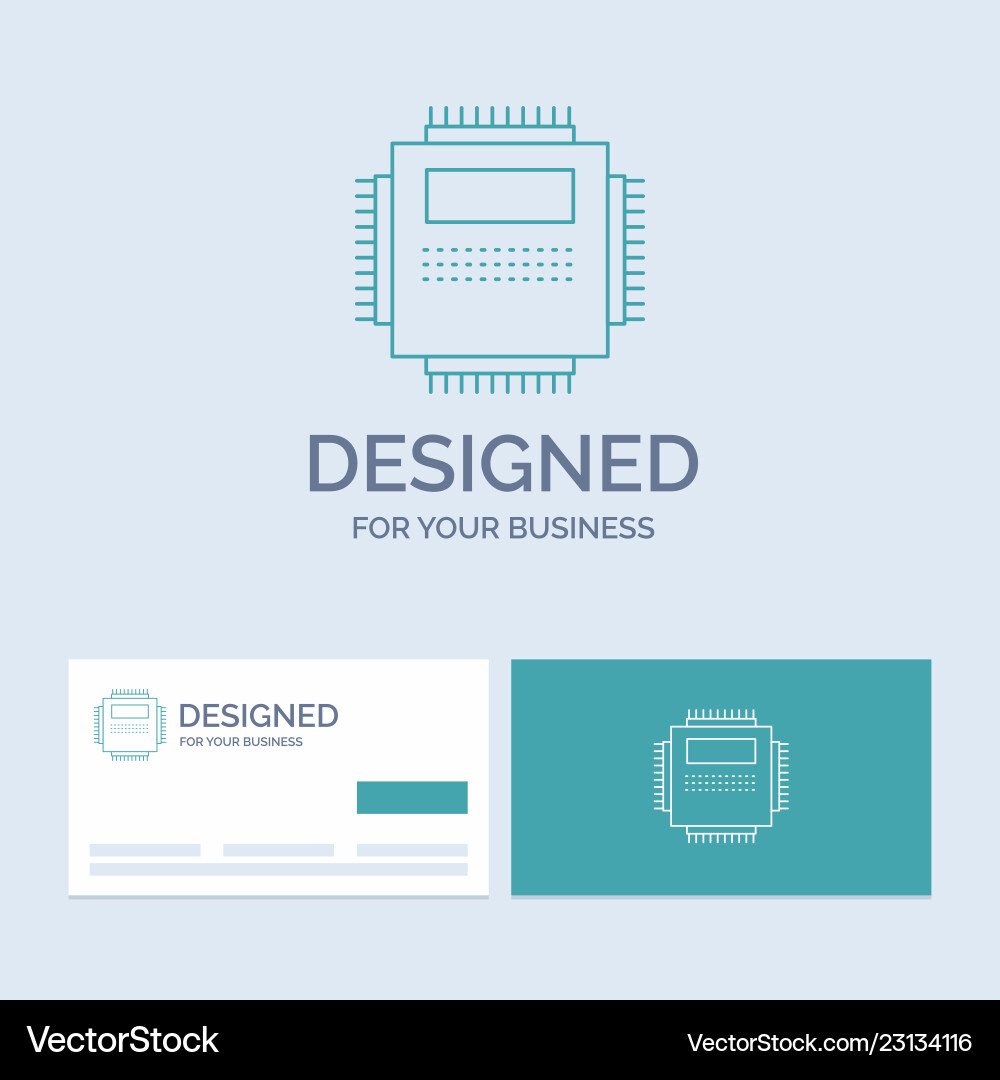 Processor hardware computer pc technology Vector Image