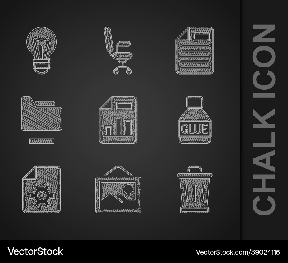 Set document with graph chart picture landscape Set document with graph chart picture landscape vector image
