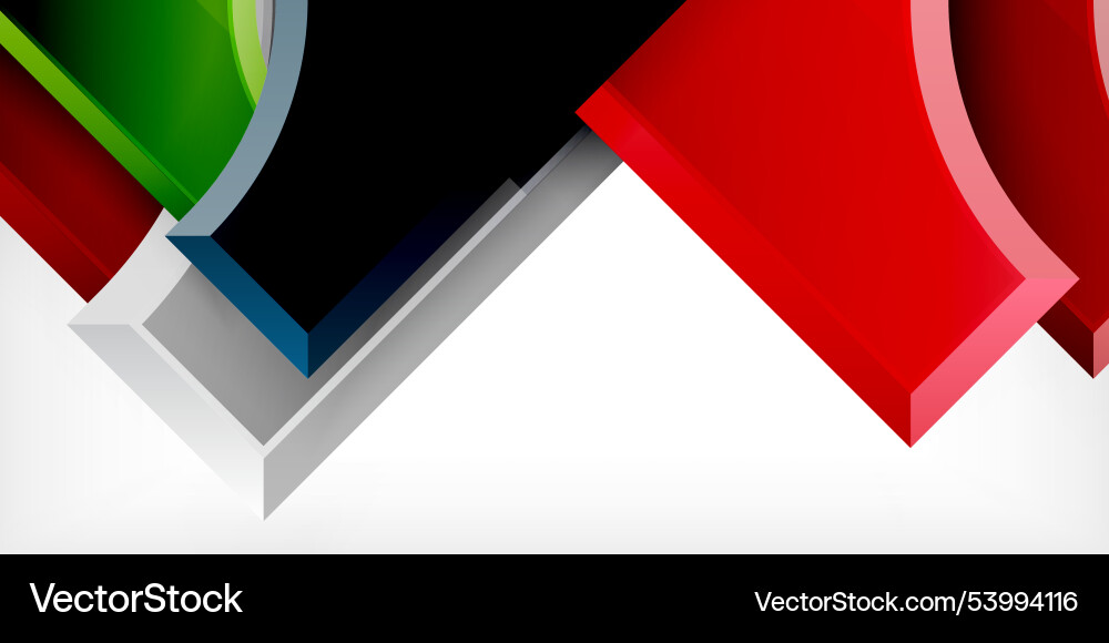 Square arrow shapes with round elements Vector Image