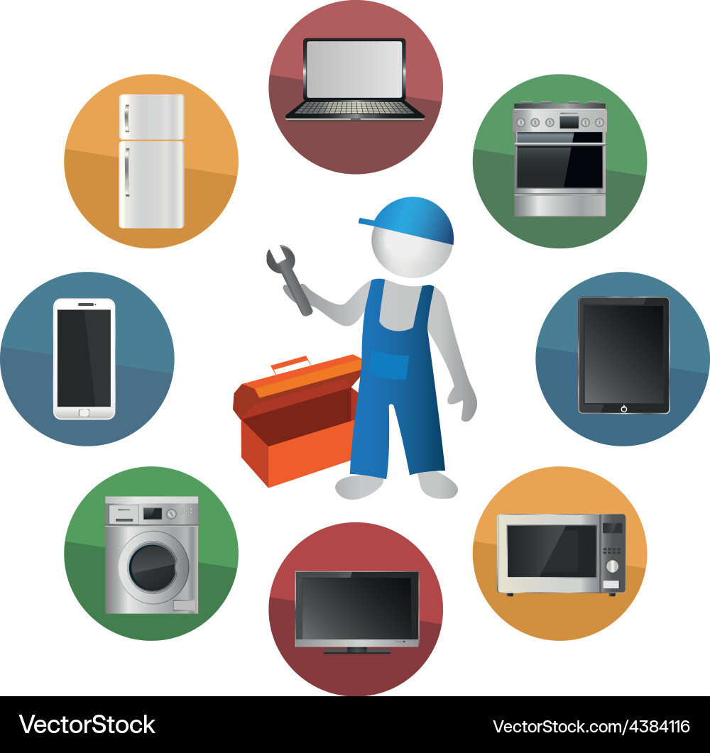 Tech Support Network vector image