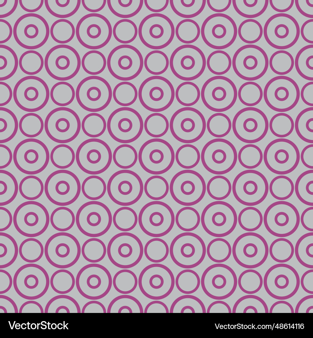 Tile pattern with pink polka dots on grey Tile pattern with pink polka dots on grey vector image