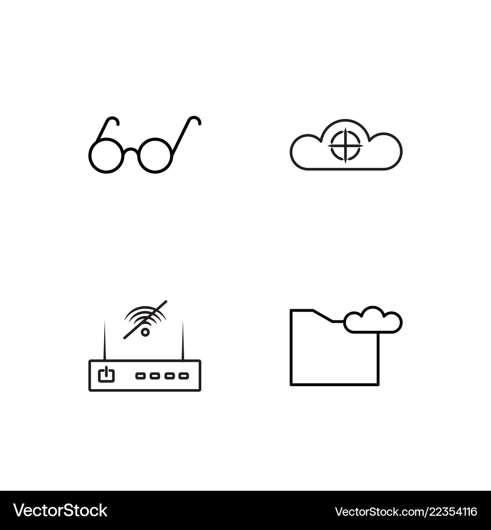 Web simple outlined icons set Web simple outlined icons set vector image