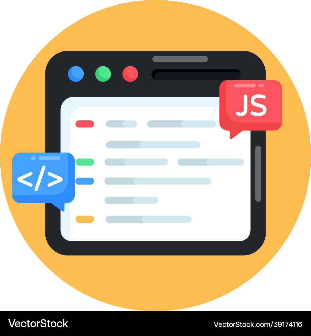 Website coding vector image