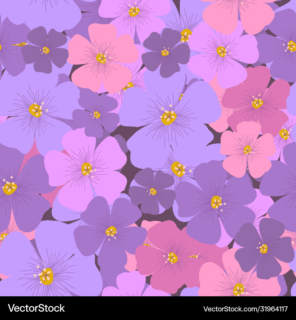 Abstract flowers seamless pattern in retro style Abstract flowers seamless pattern in retro style vector image