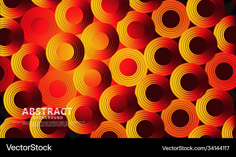 Abstract wave lines and round shapes background Vector Image
