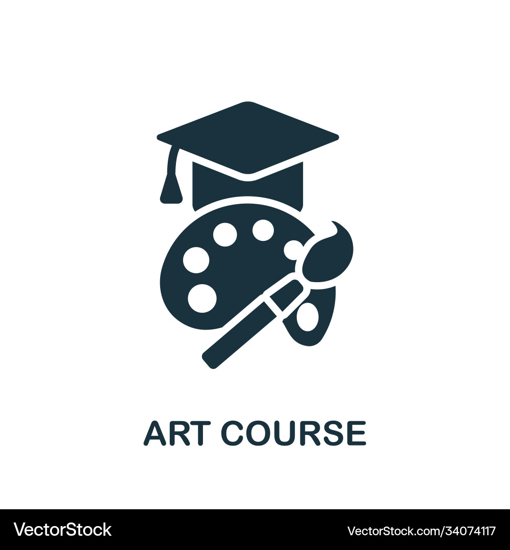 Art course icon simple element from online Art course icon simple element from online vector image