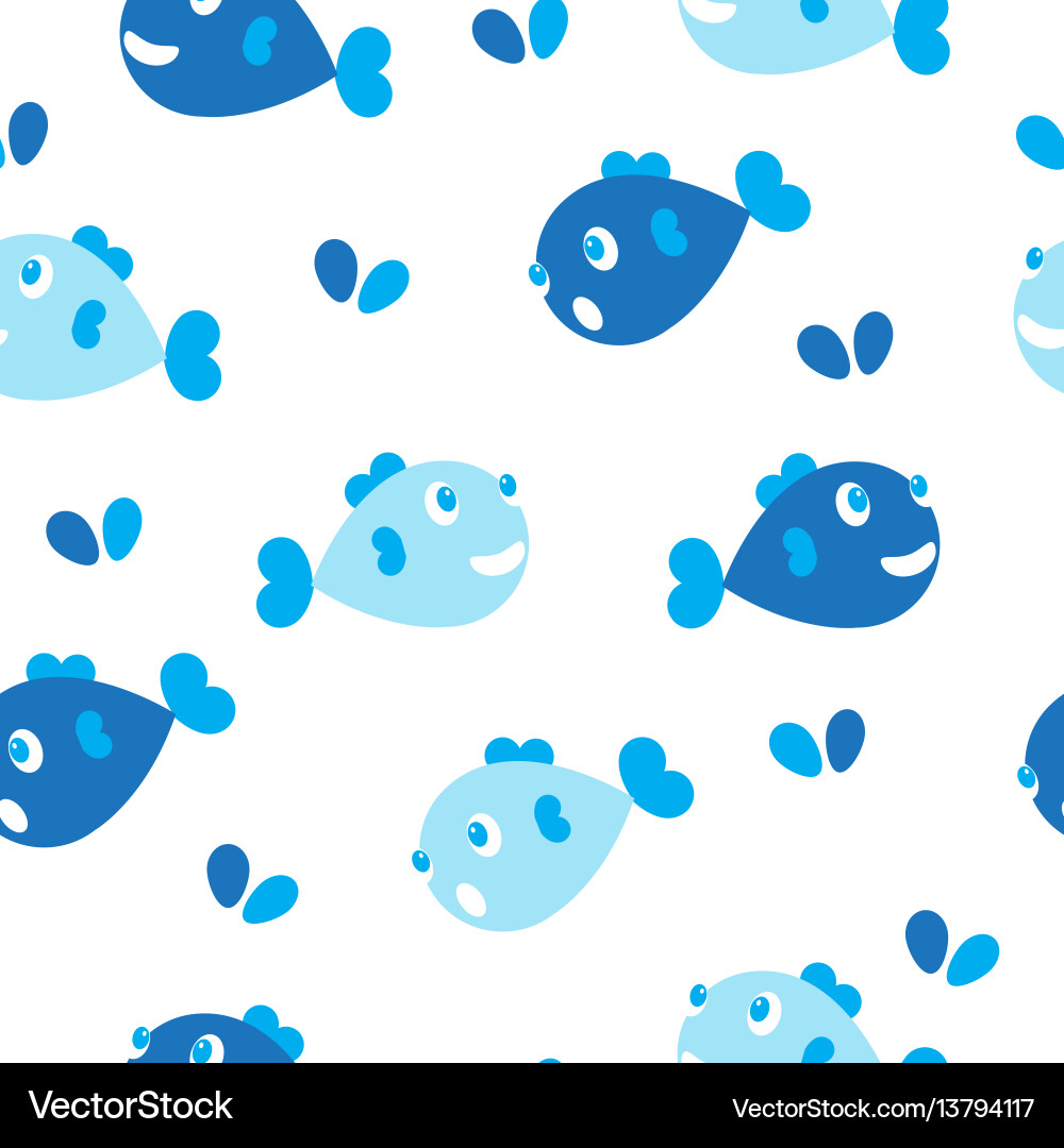 Fish seamless pattern Fish seamless pattern Vector Image
