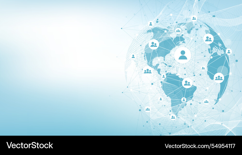 Global network connection concept big data Global network connection concept big data vector image