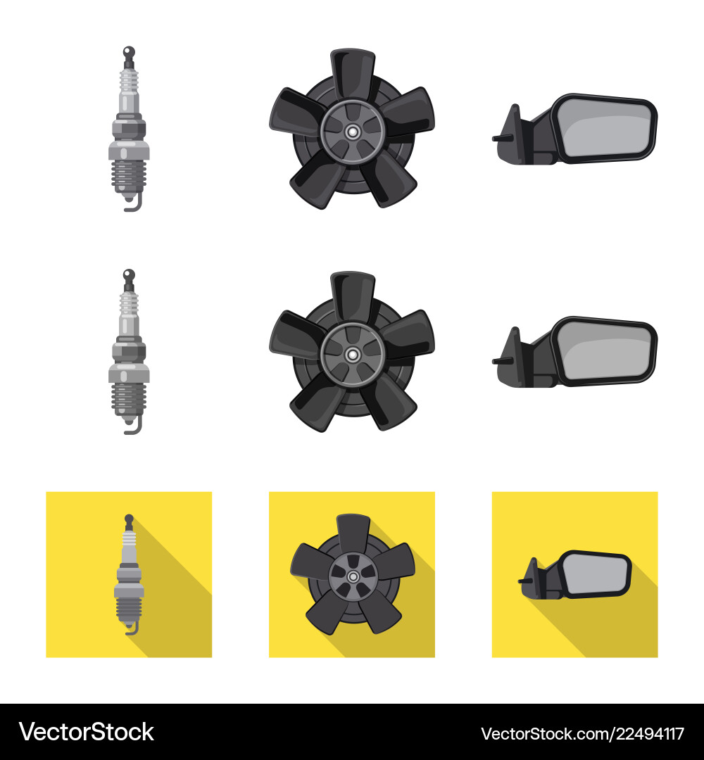 Isolated object of auto and part logo collection Isolated object of auto and part logo collection vector image