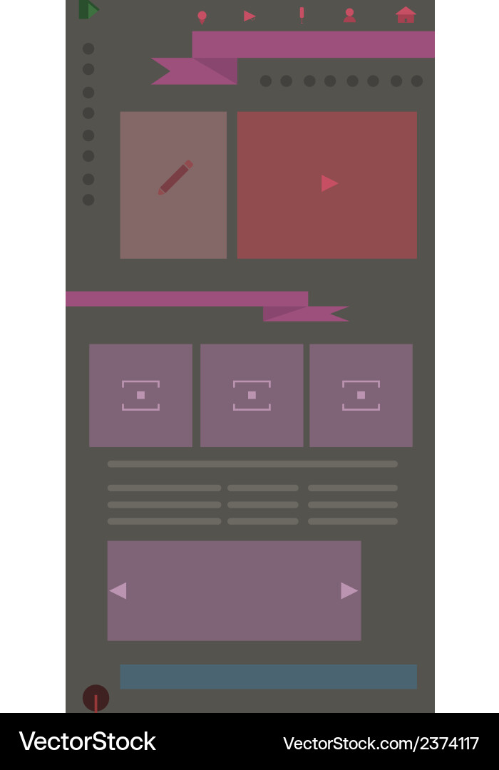 Layout web mockup vector image