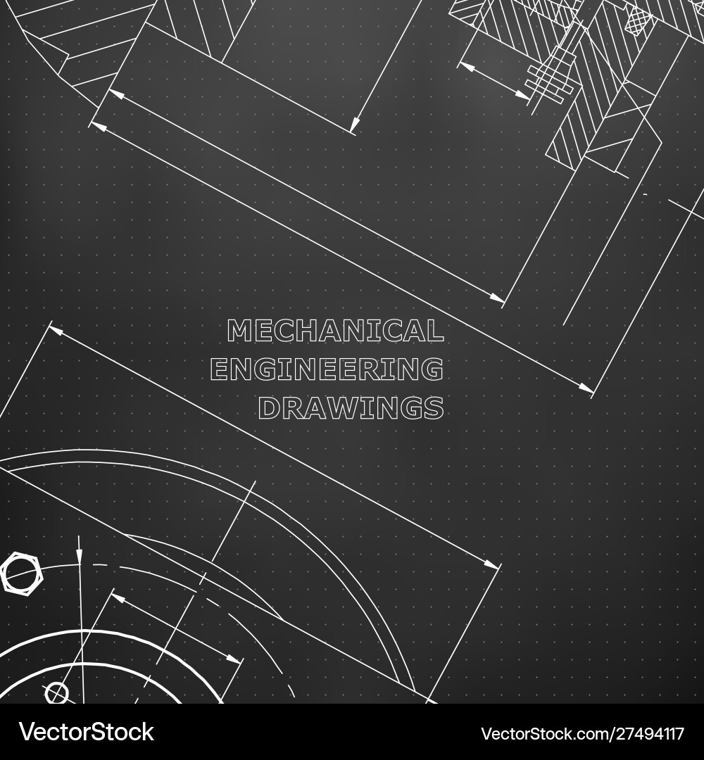 Mechanics technical design engineering style Mechanics technical design engineering style vector image