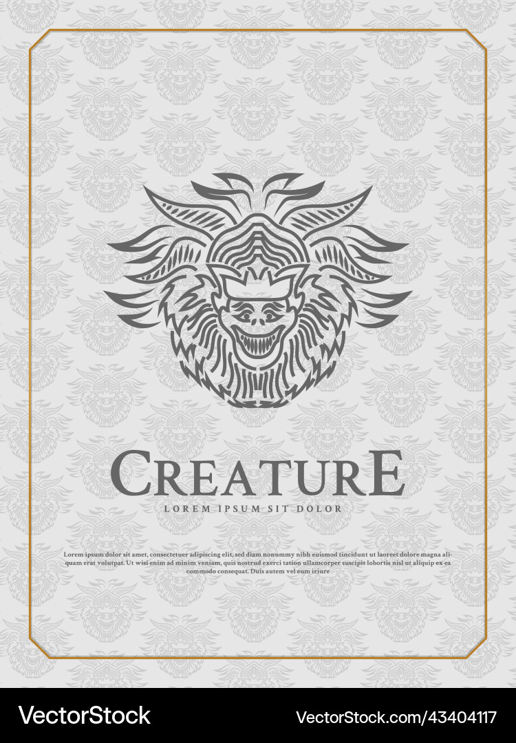 Mythical creature with line art concepts Mythical creature with line art concepts Vector Image