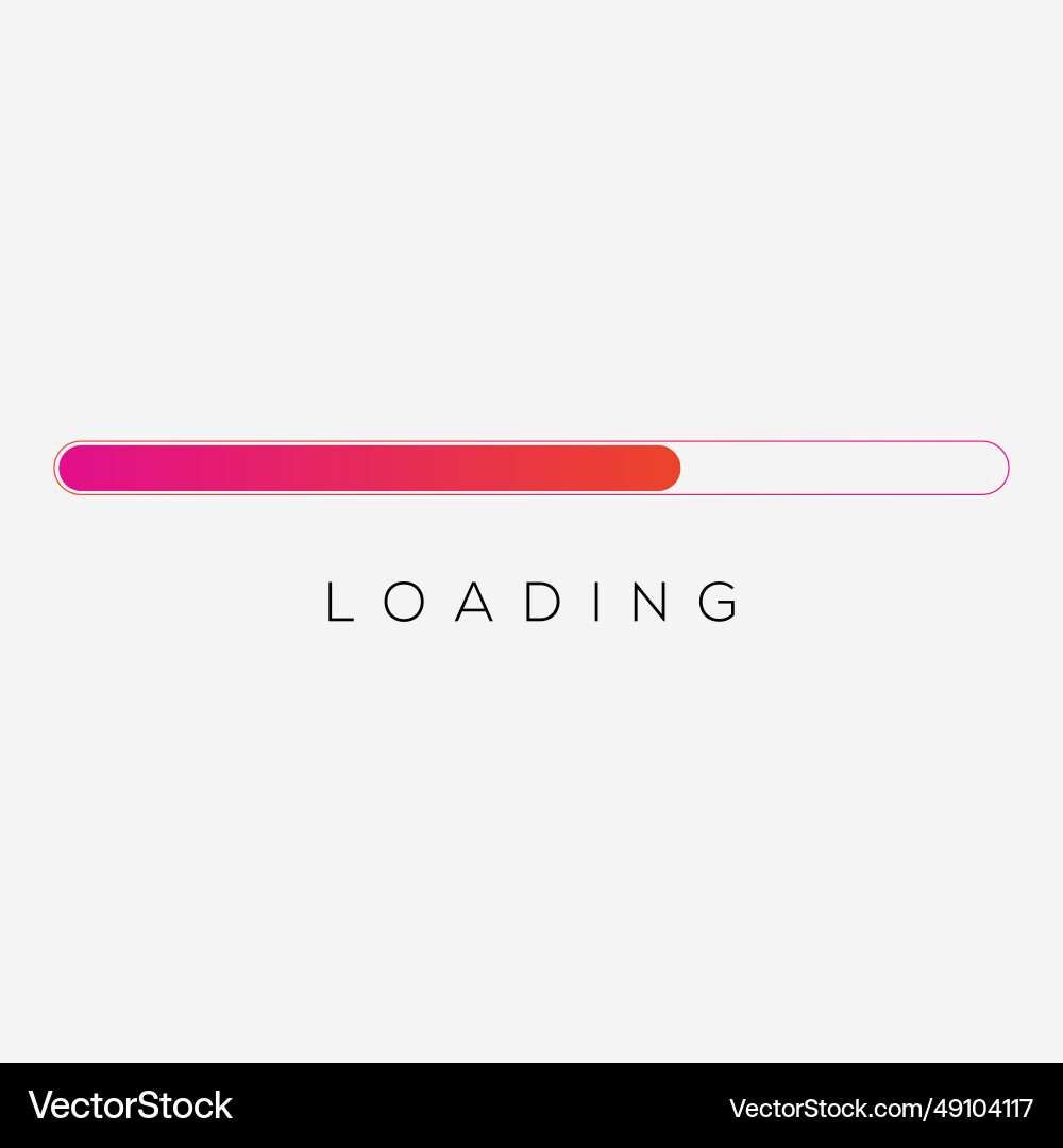 Progress loading bar vector image