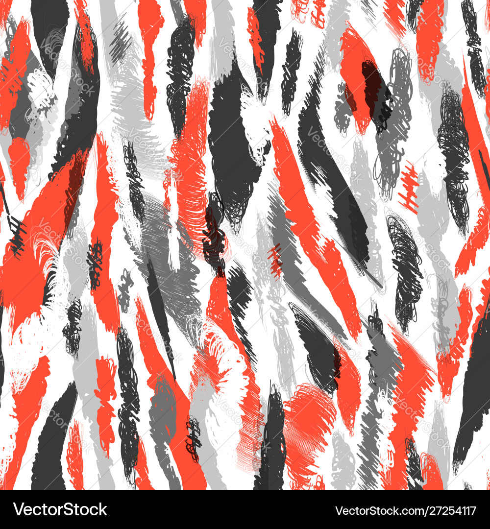 Seamless nordic pattern with abstract brushstrokes Seamless nordic pattern with abstract brushstrokes vector image