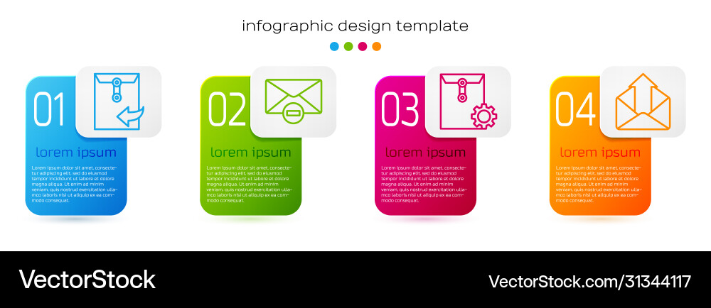 Set line envelope delete Set line envelope delete vector image