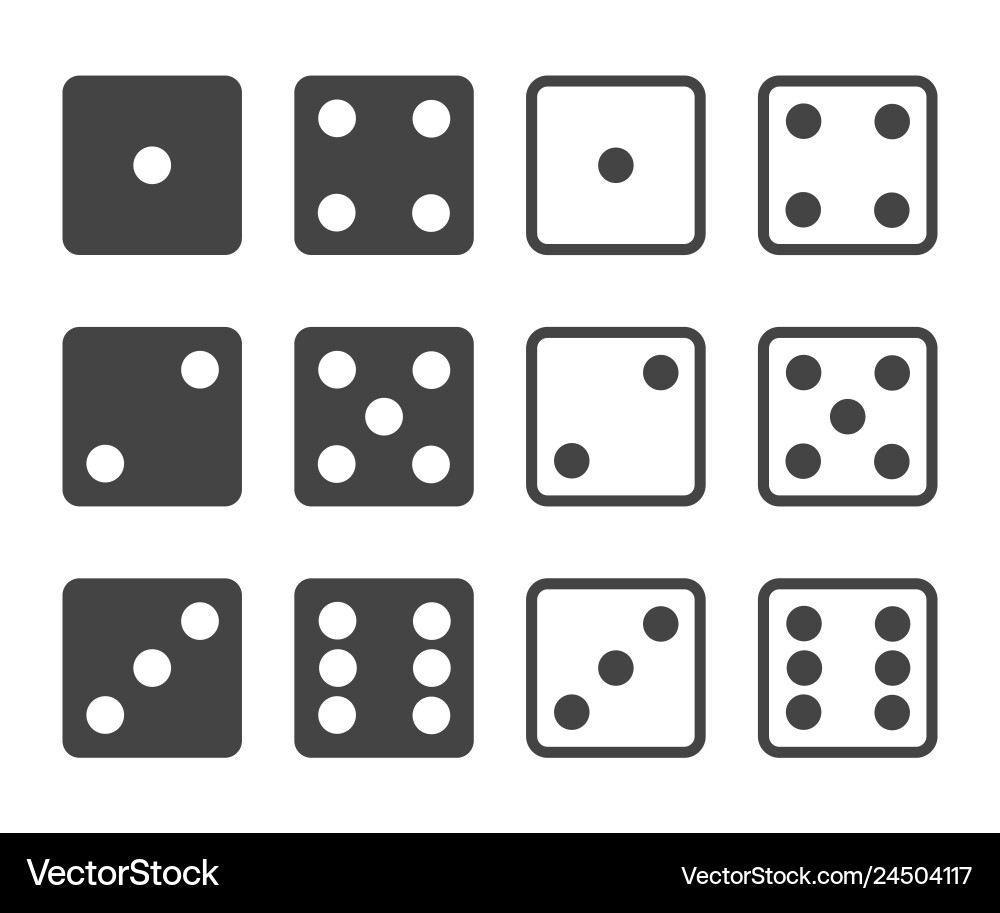 Set of Dice - Isolated View vector image