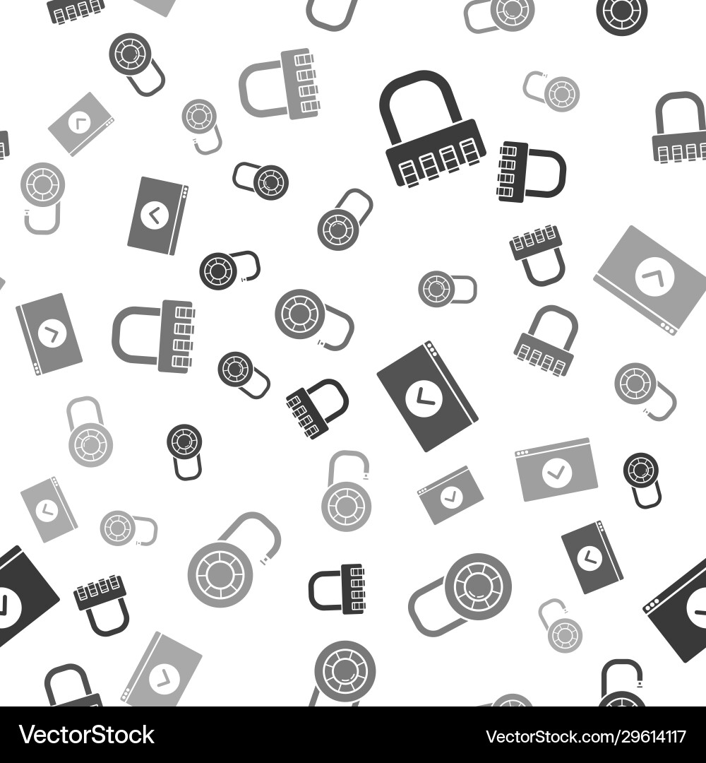 Set safe combination lock Vector Image
