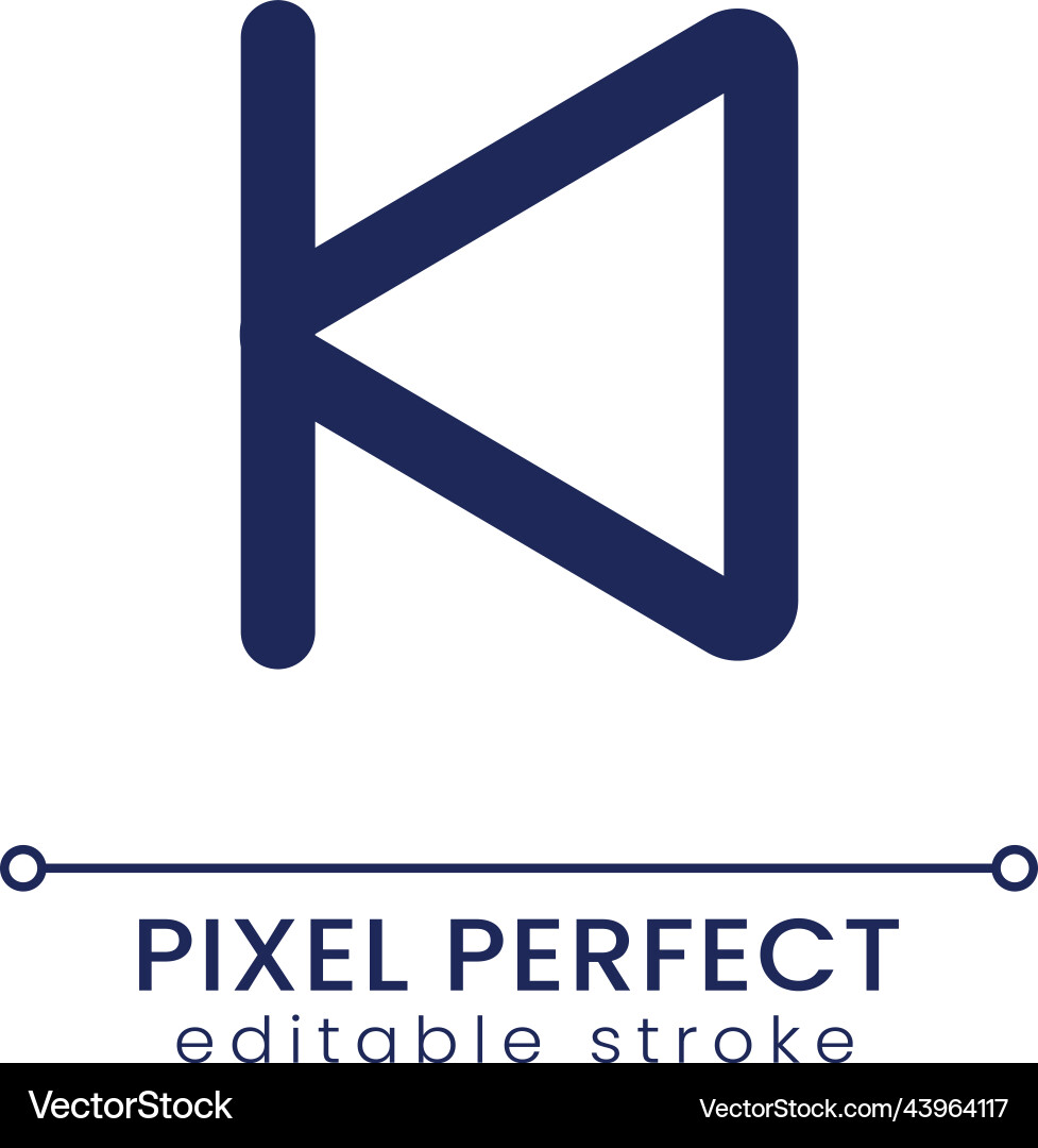 Skip to start pixel perfect linear ui icon Skip to start pixel perfect linear ui icon Vector Image