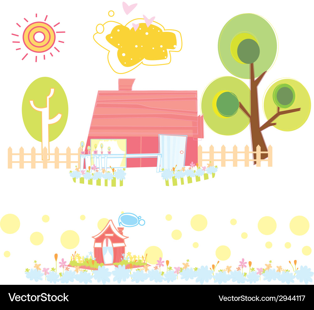 Sweet home colorful Vector Image