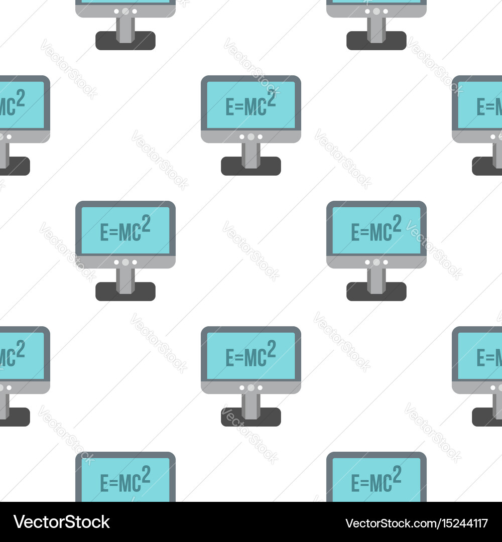Theory of relativity formula pattern seamless Vector Image