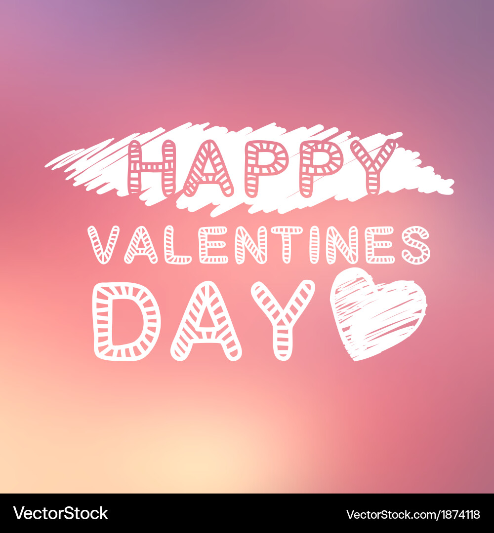 Abstract background with text for st valentines Vector Image
