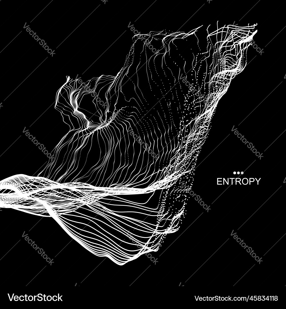Array with dynamic particles 3d technology style Array with dynamic particles 3d technology style Vector Image