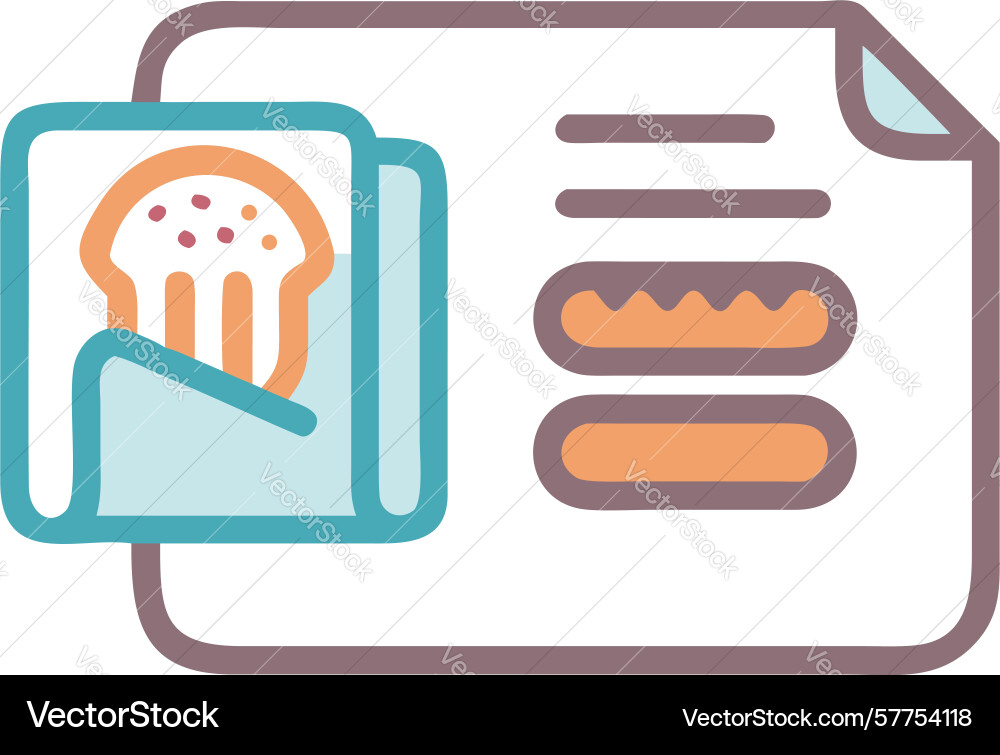 Cleaning document icon for checklists or guides Vector Image