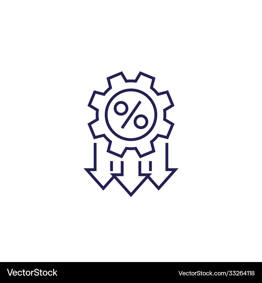 Cost Reduction Efficiency Icon vector image