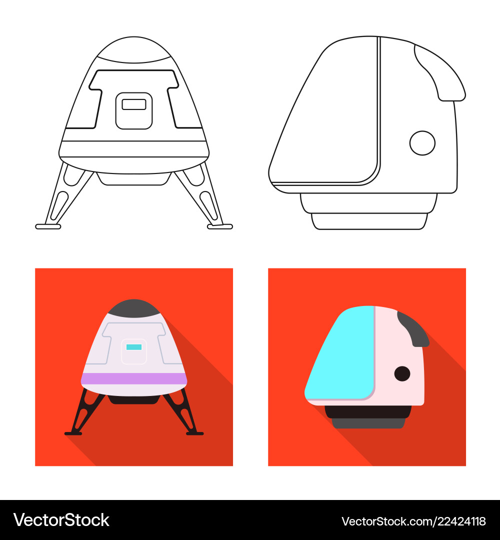 Design of mars and space symbol collection vector image