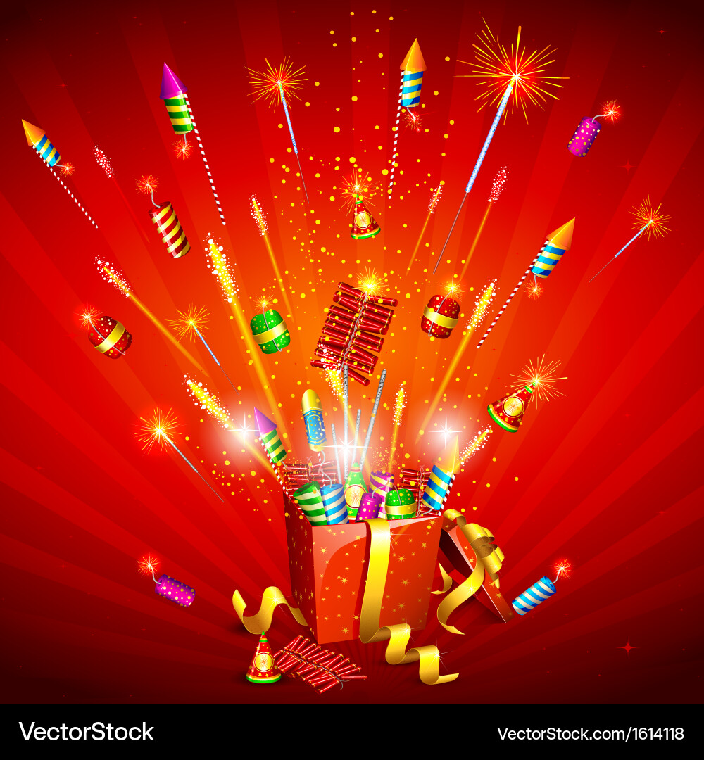 Firecracker Burst Celebration vector image