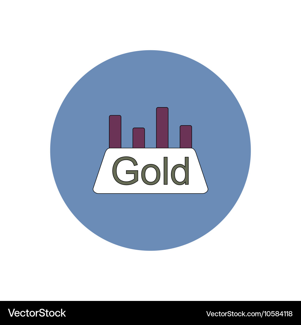 In flat design of column chart Vector Image