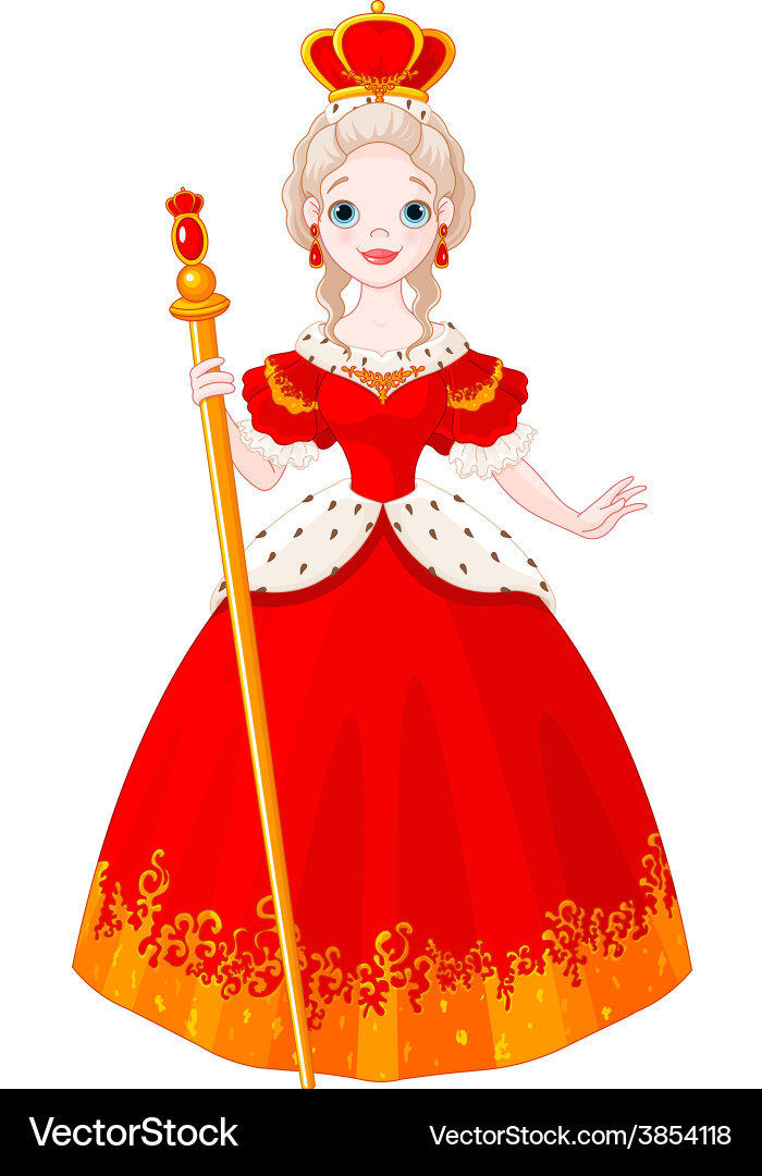 Majestic queen Royalty Free Vector Image - VectorStock