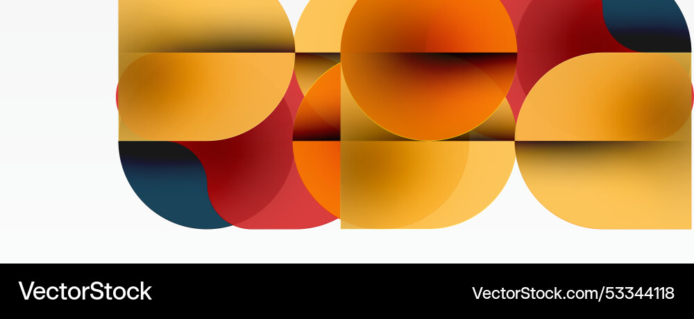 Minimal round shapes geometric abstract background Vector Image
