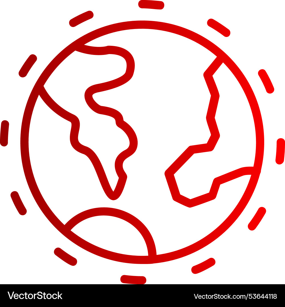 Ozone layer line gradient icon Vector Image