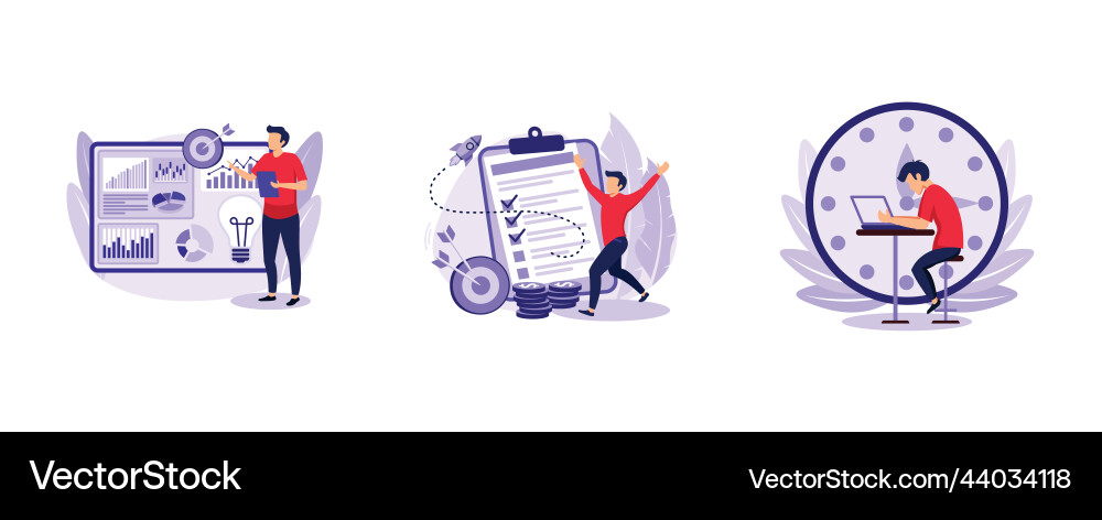 Project lifecycle initiation and closure Vector Image
