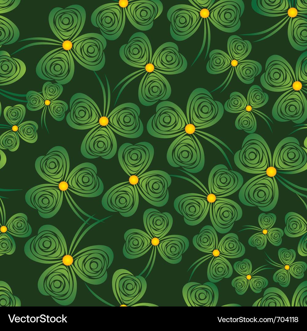 Seamless Shamrock Pattern vector image