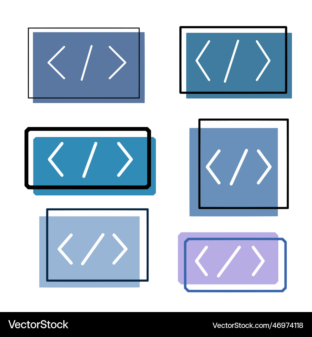 Set of ui and ux icons simple element Vector Image