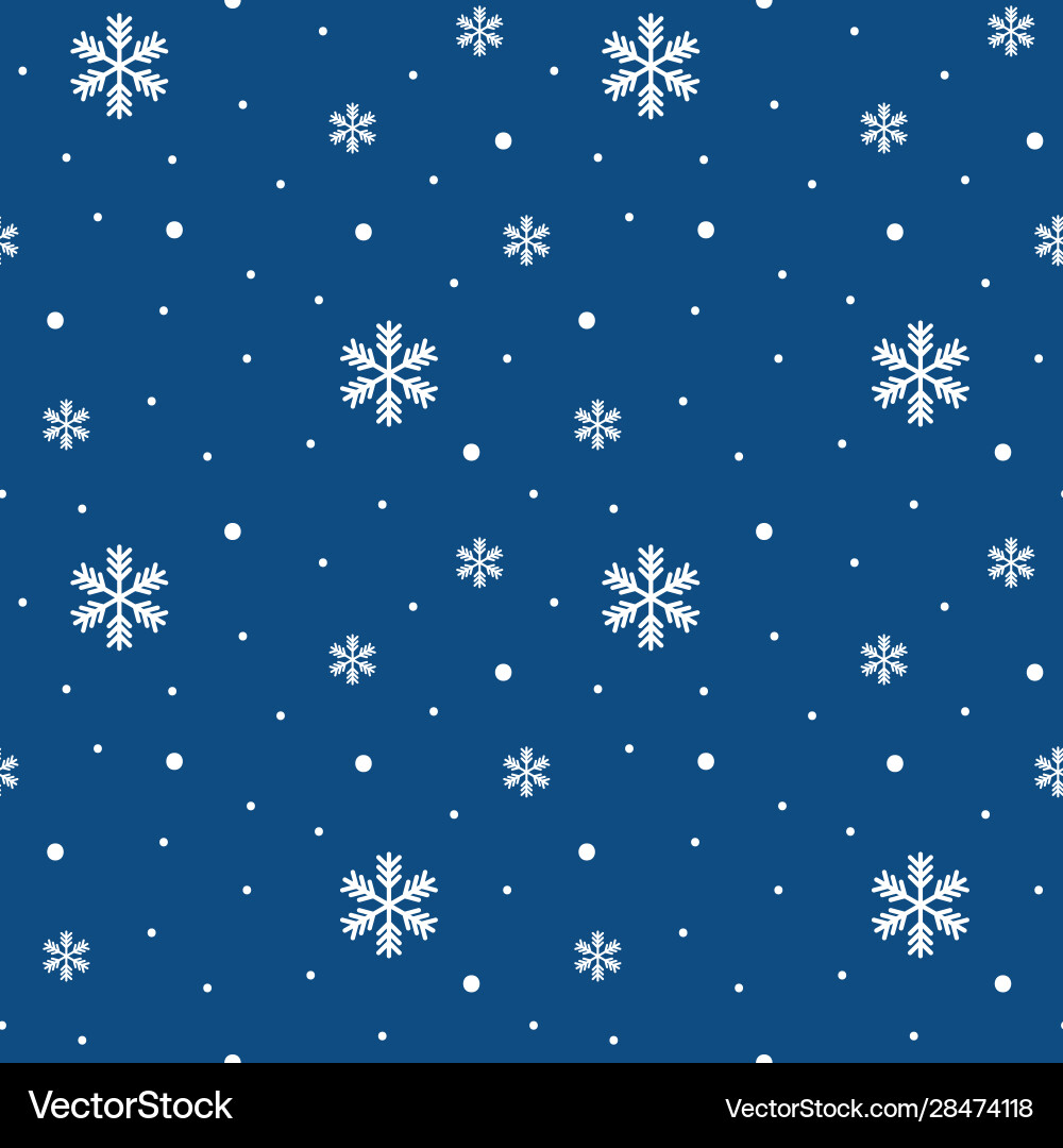 Snowflakes seamless pattern background Snowflakes seamless pattern background vector image