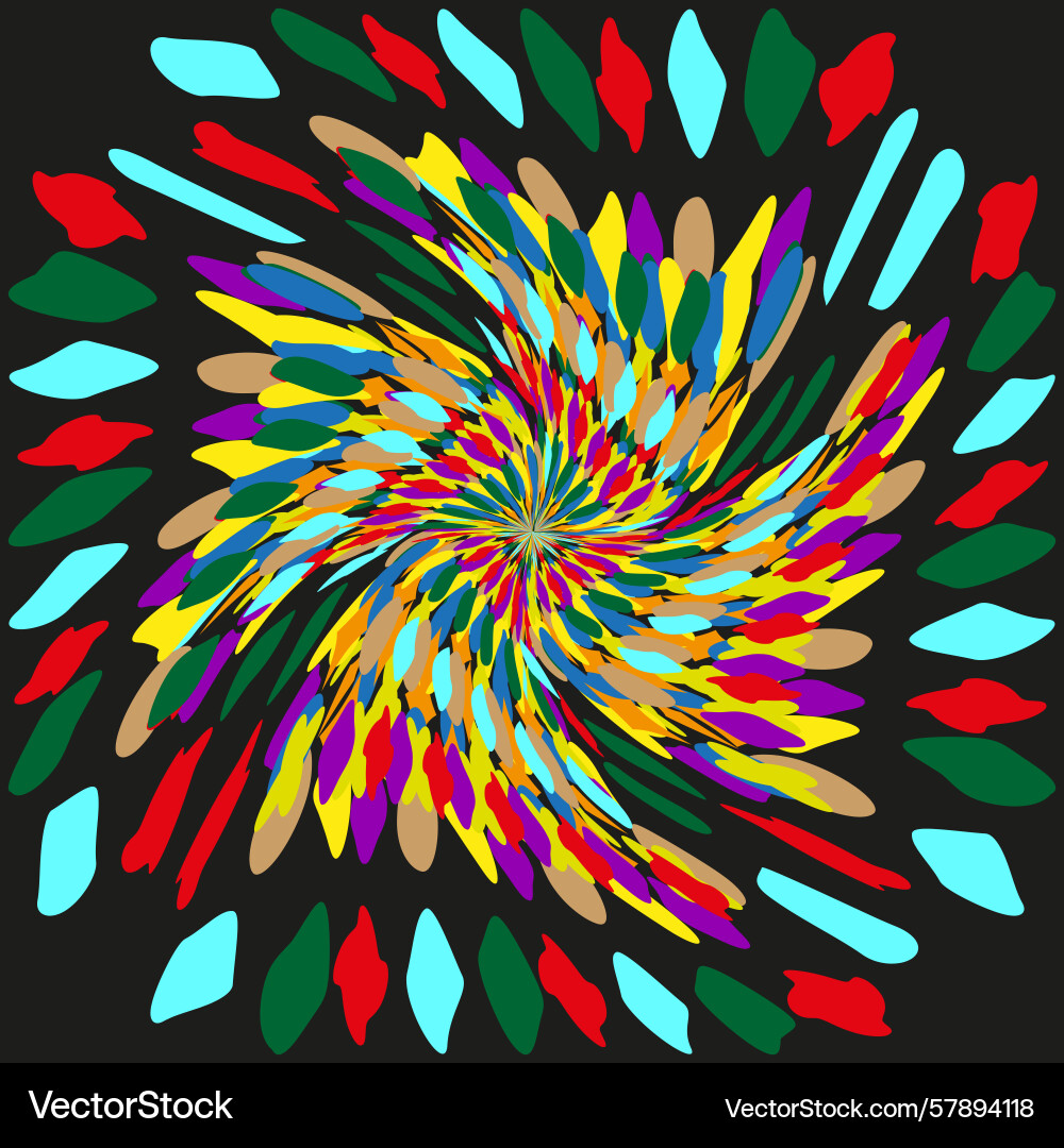 Swirl confetti pattern abstract geometric Vector Image