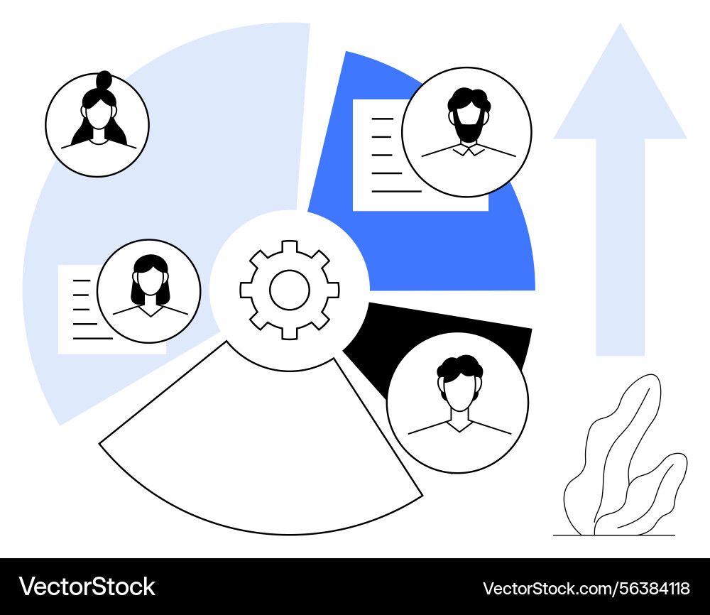 Team collaboration and workflow process Team collaboration and workflow process vector image