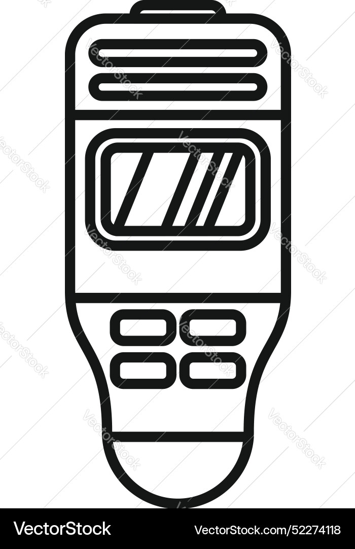 Voice recorder device recording audio with buttons vector image