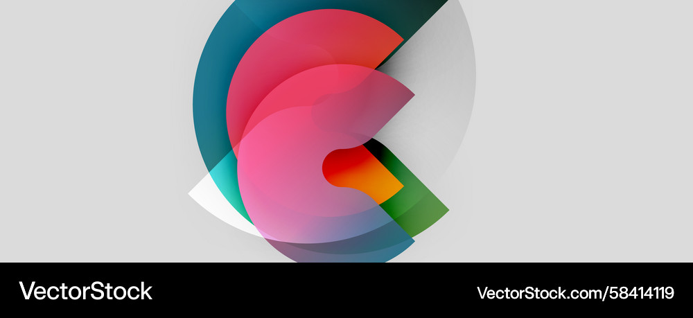 Abstract colorful design overlapping shapes Vector Image