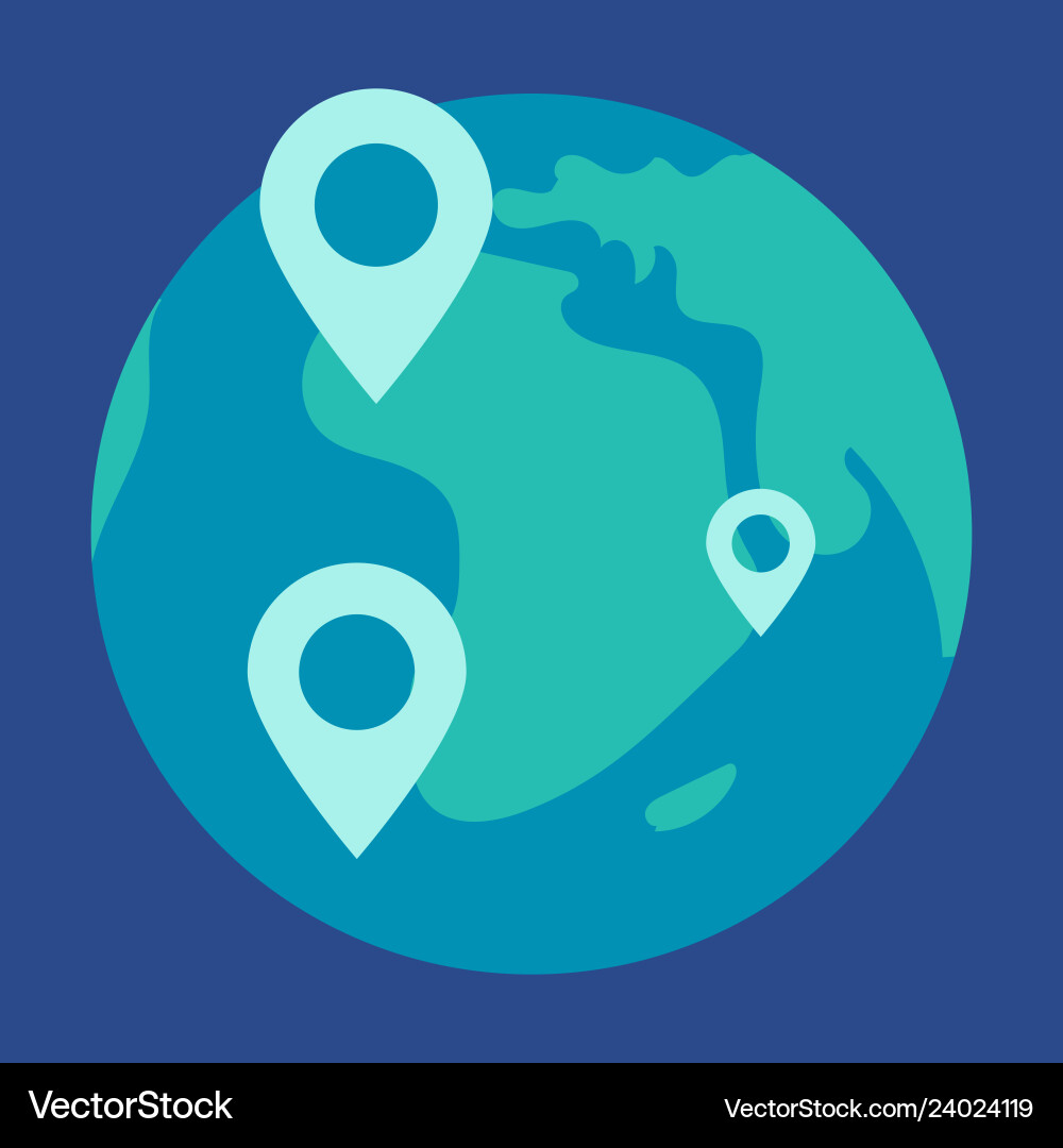 Geo location targeting with gps positioning Geo location targeting with gps positioning vector image