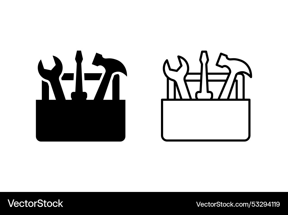 Handy toolbox icons or tool case icon concept Handy toolbox icons or tool case icon concept vector image